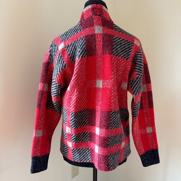 *CYRUS* Red x Black Plaid Long Sleeve Jacket Size Medium - Picture 4 of 7